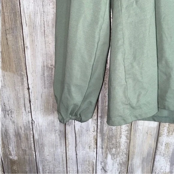 Soft Surroundings Maureen Square Neck Sprout Green Blouse - Picture 3 of 6